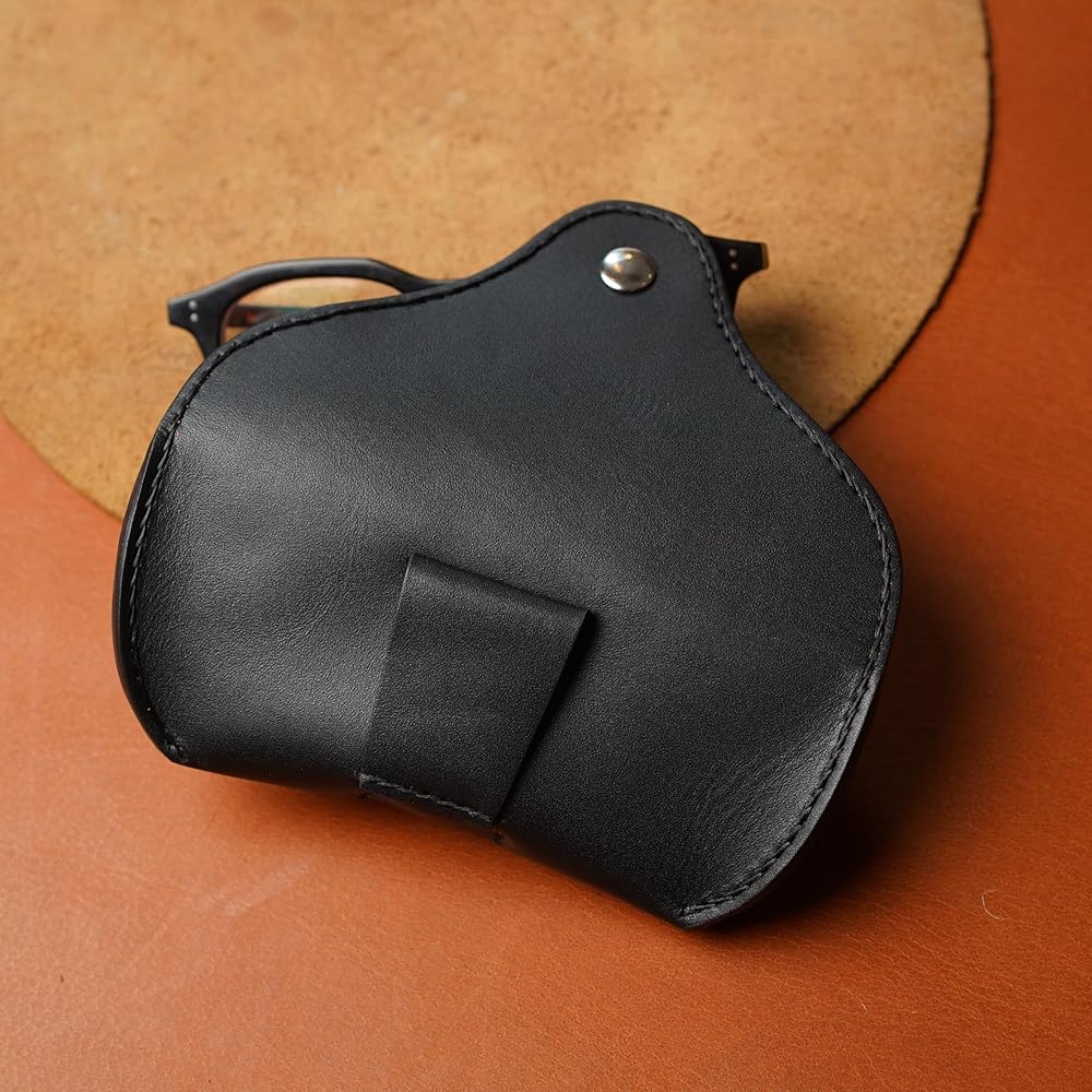 BullStories Leather Eyeglasses Case,Flexible Sunglasses